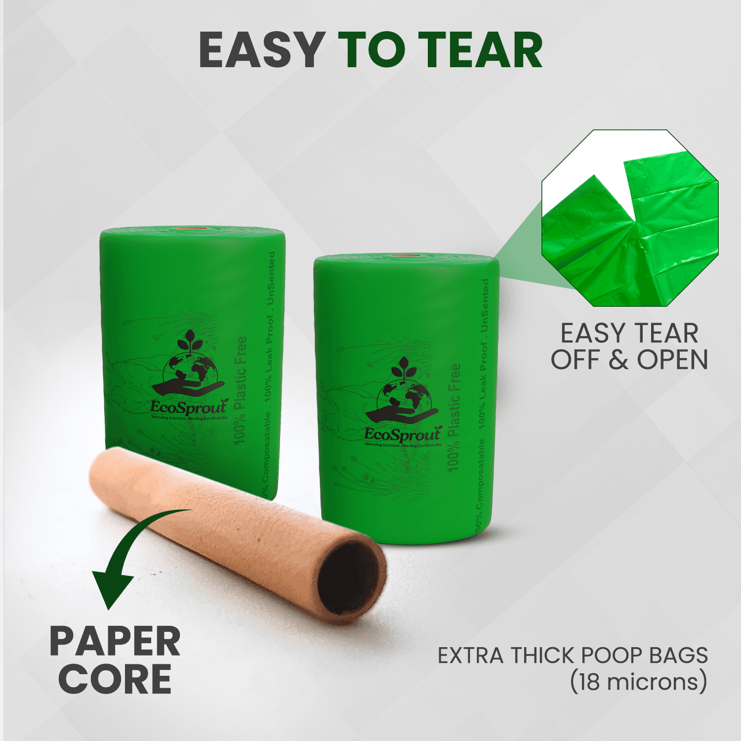 EcoSprout Compostable Poop Bags — 300 Bags