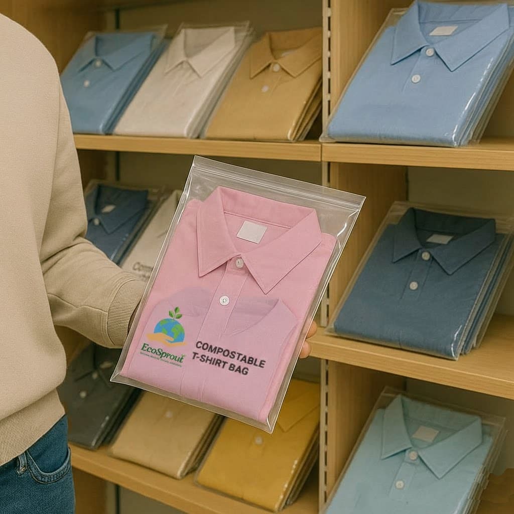 Compostable T-Shirt Bag – Transparent