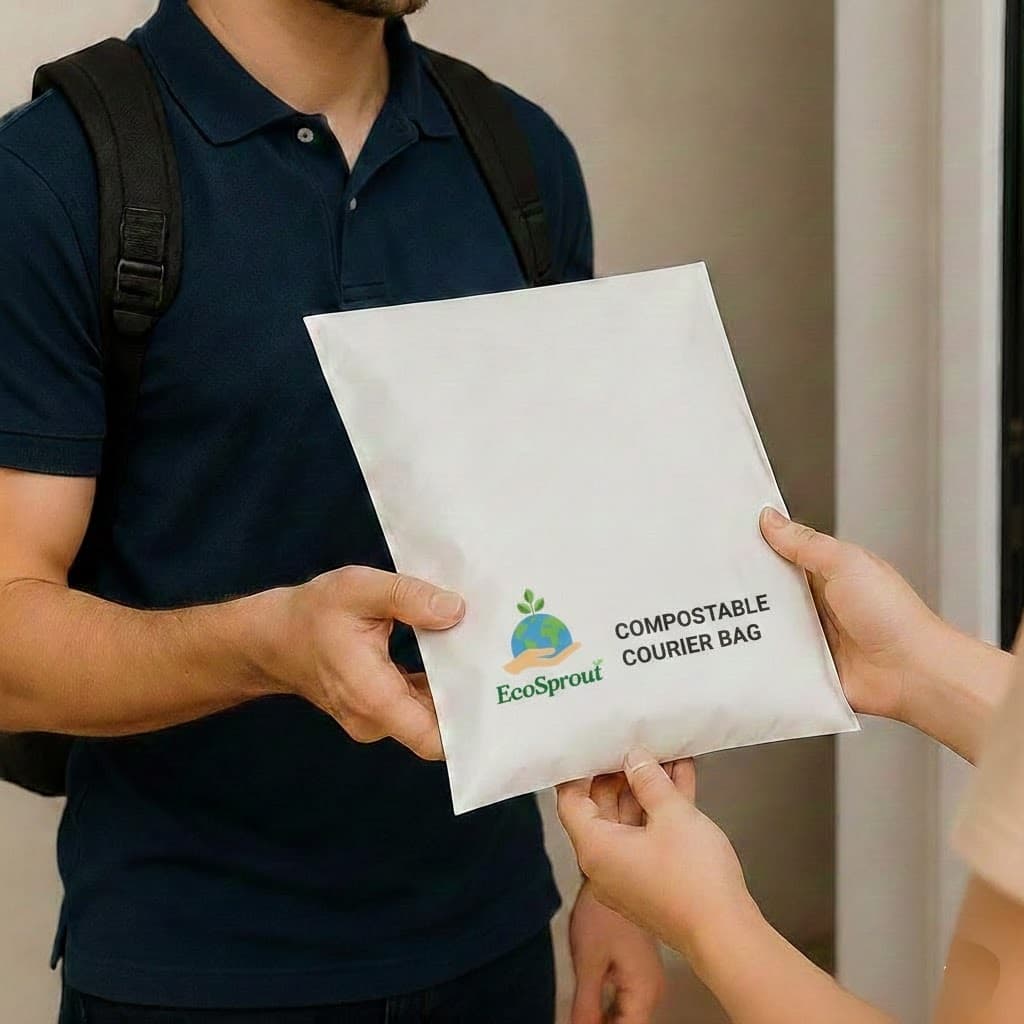 Compostable Courier Bags with Tamper Tape