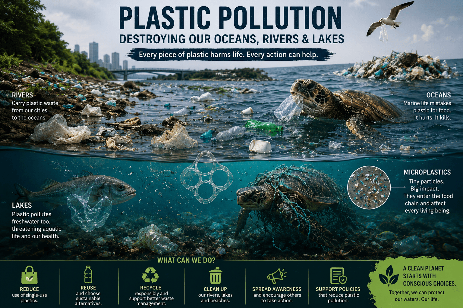 Plastic Pollution: The Silent Threat Destroying Our Oceans, Rivers, and Lakes